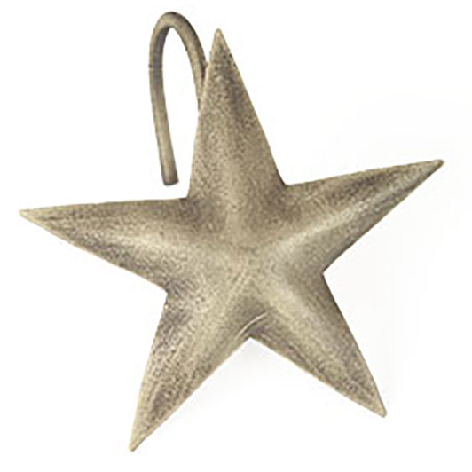 The Country House, Primitive Star Shower Curtain Hooks