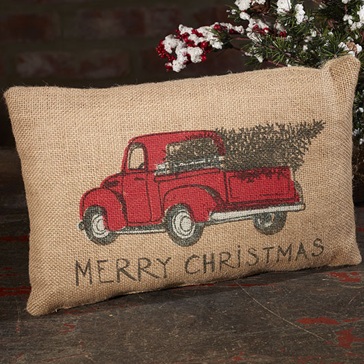 Christmas Truck Pillow